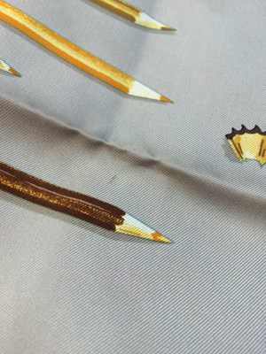 Lot 2053 - Hermès Silk Scarf, A Vos Crayons Designed by...