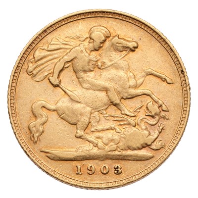 Lot 167 - Edward VII, Half Sovereign 1903; good fine