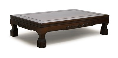 Lot 1527 - A Chinese Hardwood Kang-Style Table, 20th...
