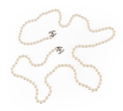 Lot 1007 - A Simulated Pearl Necklace, by Chanel, the...