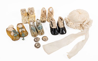 Lot 2031 - 19th Century Baby Shoes, Booties and Other...