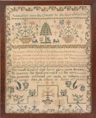 Lot 2036 - Decorative Sampler Worked in 1833,...