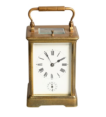 Lot 65 - A French Brass Strike and Repeat Alarm...