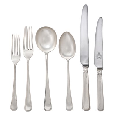 Lot 2048 - An Extensive George VI Silver Table-Service