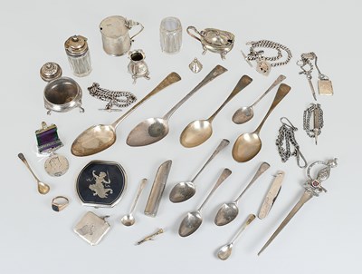 Lot 166 - A Collection of Assorted Silver and Silver...
