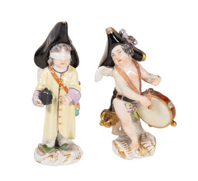Lot 139 - A Meissen Porcelain Figure of Cupid in...