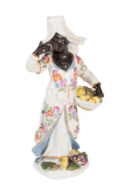 Lot 134 - A Meissen Porcelain Figure of a Blackamoor...