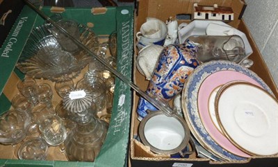 Lot 700 - Seven boxes of assorted 19th century and later ceramics, glassware, etc (many a.f.)