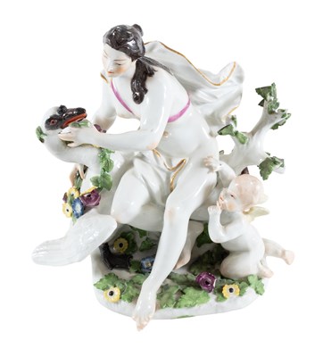Lot 131 - A Meissen Porcelain Figure Group of Leda and...