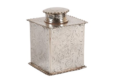 Lot 10 - A Victorian Silver Tea-Caddy, by Maurice...