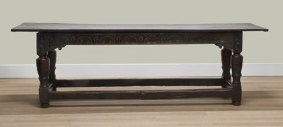 Lot 217 - A Joined Oak Refectory Dining Table, early...