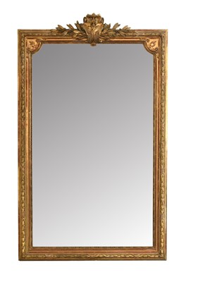Lot 336 - A Gilt and Gesso Overmantel Mirror, probably...