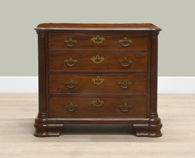Lot 306 - A George III Mahogany Secretaire Chest, 3rd...