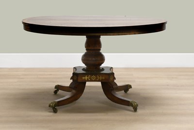Lot 280 - A Regency Rosewood, Brass-Inlaid and...