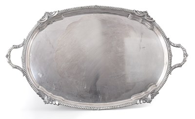 Lot 179 - A George V Silver Plate Tray, by Roberts and...