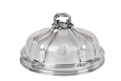 Lot 2049 - A George III or George IV Old Sheffield Plate Meat-Dish Cover