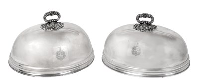 Lot 2051 - Two Old Sheffield Plate Meat-Dish Covers
