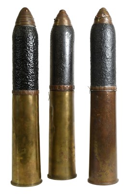 Lot 221 - Three Inert First World War 18 Pounder Shells,...