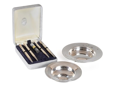 Lot 39 - Two Similar Elizabeth II Silver Armada Dishes,...