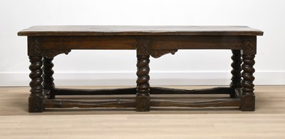 Lot 234 - An Oak Refectory-Style Dining Table, the...