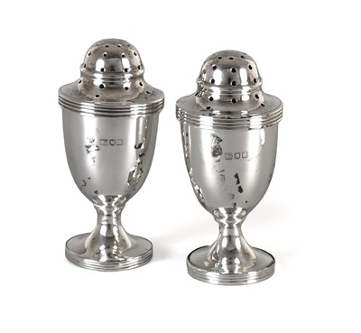Lot 79 - A Pair of George V Silver Pepperettes, by...