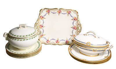 Lot 49 - English Porcelain Dinner and Tea Wares,...