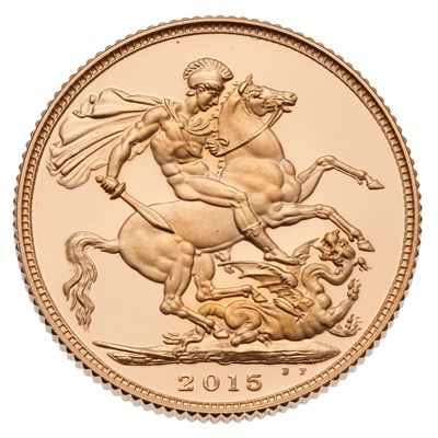 Lot 211 - Elizabeth II, Proof Sovereign 2015; boxed with...