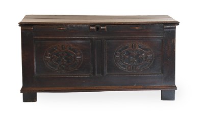 Lot 231 - A James I Joined Oak Chest, early 17th century,...