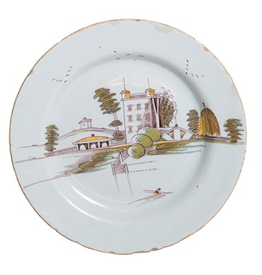 Lot 124 - A Liverpool Delftware Plate, circa 1750-60,...