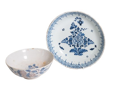 Lot 122 - An English Delft Bowl, Liverpool or Bristol,...