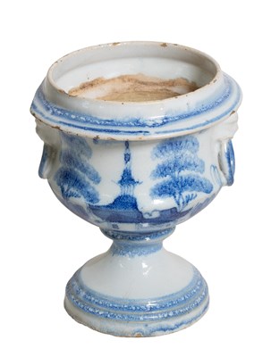 Lot 119 - An English Delft Vase, circa 1750, of campana...