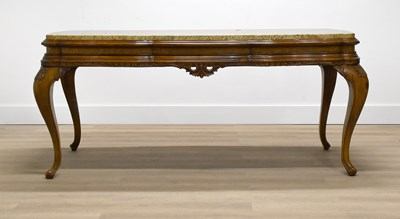 Lot 260 - A Carved Walnut Centre Table, 20th century, of...
