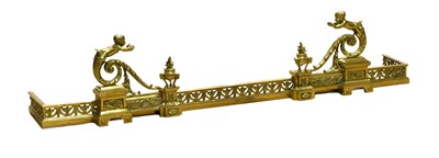 Lot 337 - A Gilt Brass Fender, late 19th century,...