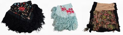 Lot 2046 - Early 20th Century Shawls comprising a Chinese...
