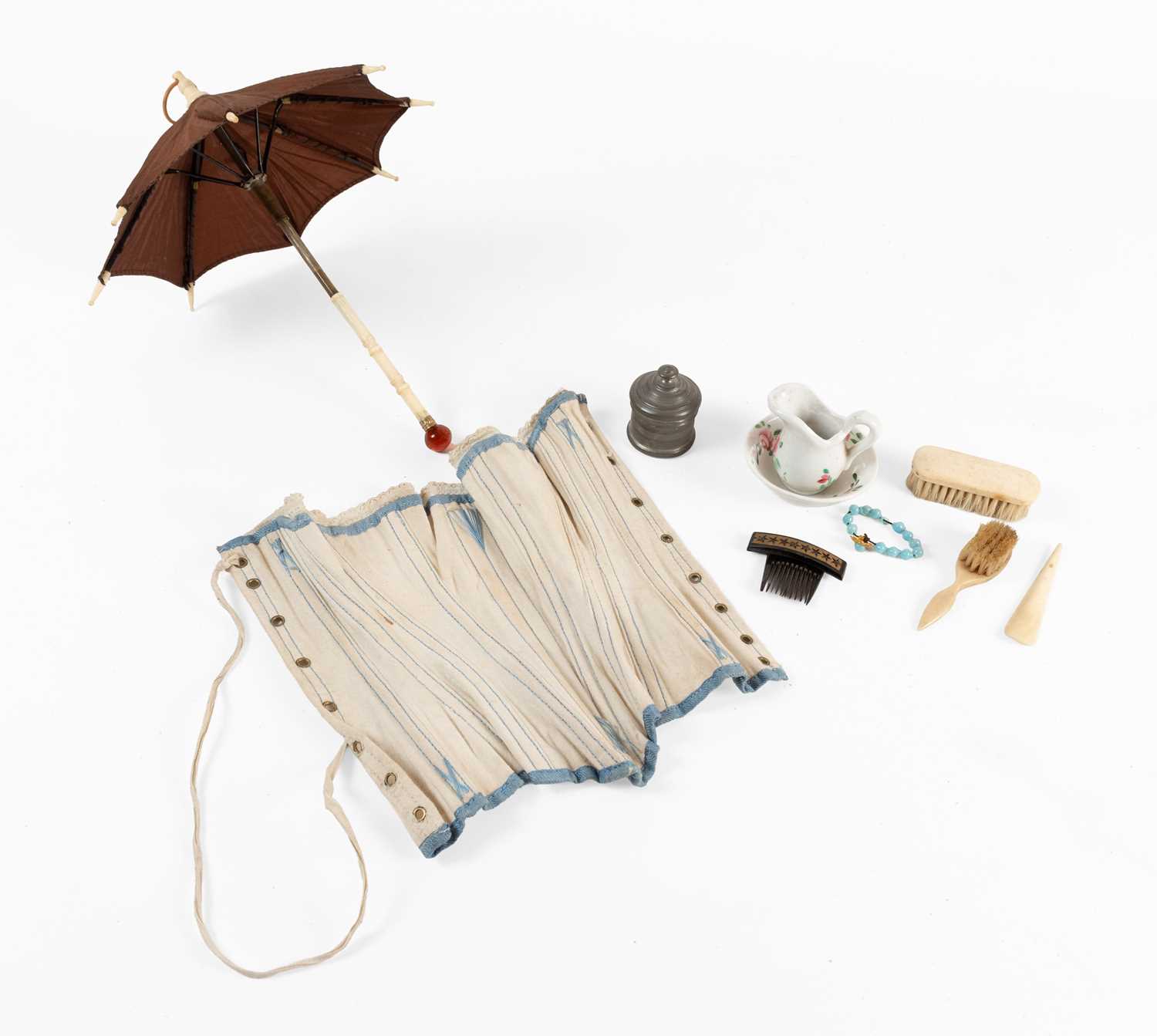 Lot 2047 - Dolls Accessories comprising a Victorian...
