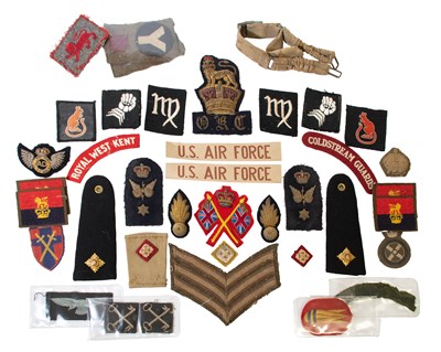 Lot 46 - A Quantity of Cloth Badges and Insignia,...