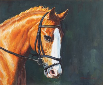 Lot 1129 - Jacob Hunt (b.1985) Head study of a Chestnut...