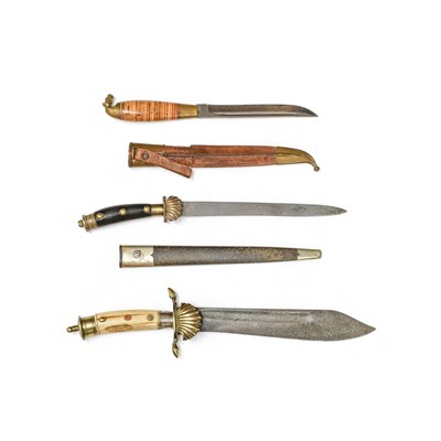 Lot 365 - A German Style Hunting Knife, the 23.5cm Bowie...
