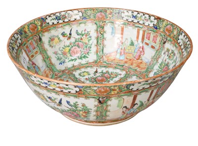 Lot 415 - A Cantonese Porcelain Punch Bowl, 19th century,...