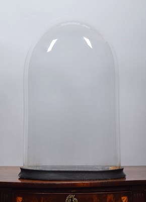 Lot 156 - Glass Dome: A Large Period Oval Glass Dome,...