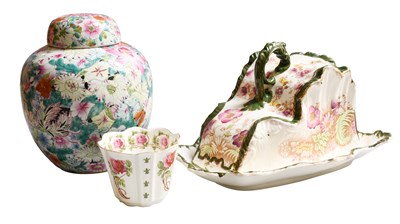 Lot 16 - 19th Century and Later Ceramics, including a...