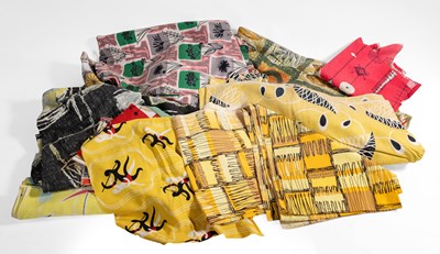 Lot 2011 - Collection of Stylish 1950s Printed Cotton and...