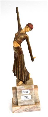 Lot 20 - An Art Deco style figure on marble base