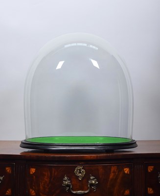 Lot 158 - Glass Dome: A Large Period Oval Glass Dome,...