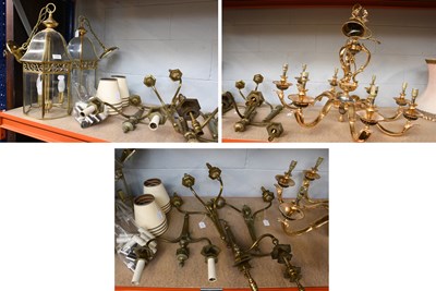 Lot 1332 - An Eight-Branch Gilt Metal Chandelier,...