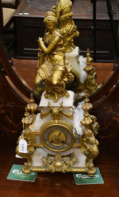 Lot 1303 - A French Onyx and Gilt metal Mounted Striking...