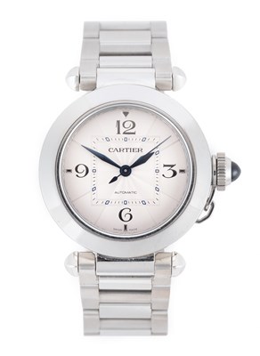Lot 2413 - Cartier: A Stainless Steel Automatic Centre...