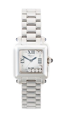 Lot 2428 - Chopard: A Lady's Stainless Steel Calendar...