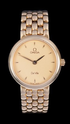 Lot 2403 - Omega: A Lady's 18 Carat Gold Wristwatch,...