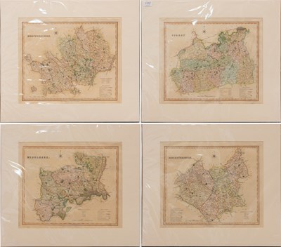 Lot 280 - Four 19th Century Engraved Maps of Surrey,...